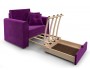 Кресло кровать Санта Микровелюр Фиолетовый Брус сосны, Фанера, ДСП 103х90х82, артикул 10118642 фото 6