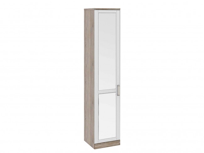 Шкаф для белья с 1 зеркальной дверью Прованс Левый Белый 45х217х44 МДФ, Зеркало, артикул 10027994