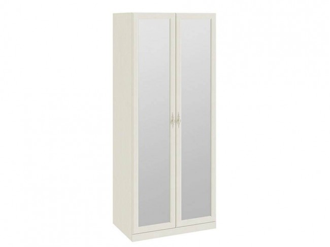 Шкаф для одежды с 2 мя зеркальными дверями Лючия Белый 89х216х58 ДСП, МДФ, Зеркало, артикул 10028126