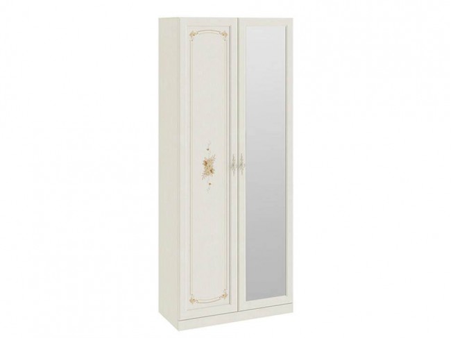 Шкаф для одежды с одной зеркальной дверью Лючия Белый 89х216х42 Зеркало, МДФ, ДСП, артикул 10028137