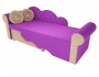 Диван Кровать детская Тедди 2 Левая (170х70) Выкатной 168х82х75 Микровельвет Фиолетовый, Бежевый, артикул 10068705 фото 2