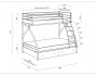Двухъярусная кровать Клео 2 (90х190/190х120) 90х190 Россия, артикул 10083527 фото 2