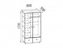 Шкаф для одежды Капитошка 90х170х50 МДФ, артикул 10084541 фото 2