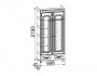 Шкаф платяной с зеркалом Элизабет 100х215х54 Зеркало, МДФ, артикул 10084571 фото 2