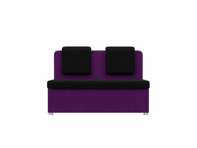 Прямой Кухонный диван, диван Маккон 125х89х54 Микровельвет Фиолетовый, Черный, артикул 10096262
