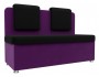 Прямой Кухонный диван, диван Маккон 125х89х54 Микровельвет Фиолетовый, Черный, артикул 10096262 фото 3