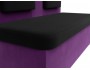 Прямой Кухонный диван, диван Маккон 125х89х54 Микровельвет Фиолетовый, Черный, артикул 10096262 фото 4