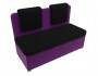 Прямой Кухонный диван, диван Маккон 125х89х54 Микровельвет Фиолетовый, Черный, артикул 10096262 фото 5