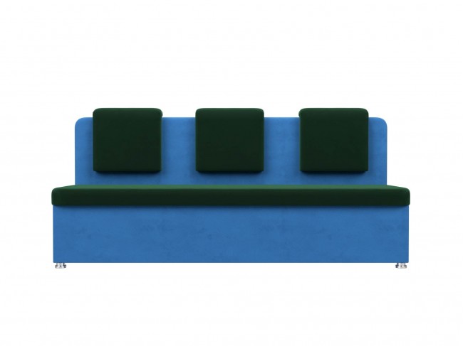 Прямой Кухонный диван, диван Маккон 185х89х54 Велюр Зеленый, Синий, артикул 10096281
