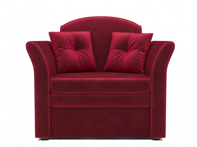 Кресло кровать Малютка 2 Вельвет бархатного типа Красный Фанера, ДСП, Брус сосны 95х92х82, артикул 10149976