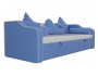 Прямой Диван Детский диван кровать Рико 209х75х102 Экокожа Голубой, Белый, артикул 10152849 фото 3
