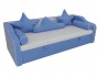 Прямой Диван Детский диван кровать Рико 209х75х102 Экокожа Голубой, Белый, артикул 10152849 фото 5