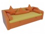 Прямой Диван Детский диван кровать Рико 209х75х102 Экокожа Оранжевый, Желтый, артикул 10152851 фото 2