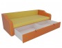 Прямой Диван Детский диван кровать Рико 209х75х102 Экокожа Оранжевый, Желтый, артикул 10152851 фото 5