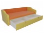 Прямой Диван Детский диван кровать Рико 209х75х102 Экокожа Оранжевый, Желтый, артикул 10152855 фото 6
