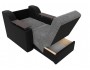 Кресло кровать Сенатор (80х190) Рогожка Черный, Серый ЛДСП 112х93х110, артикул 10184988 фото 3
