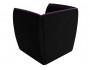 Кресло Бергамо Микровельвет Фиолетовый, Черный 82х80х67, артикул 10197327 фото 3
