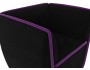 Кресло Бергамо Микровельвет Фиолетовый, Черный 82х80х67, артикул 10197327 фото 6