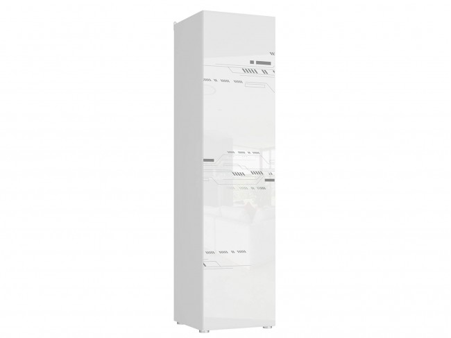 Шкаф 1 дверный Модерн (Modern) Техно Белый 50х201х55 МДФ, артикул 10204785