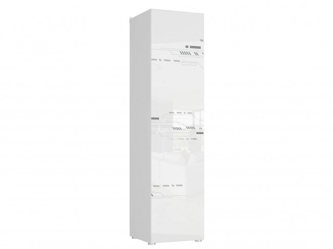 Шкаф 1 дверный Модерн (Modern) Техно Белый 50х201х45 МДФ, артикул 10204784