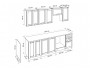 Кухня Долан Серый, Коричневый 240х217х60 МДФ Россия, артикул 10261565 фото 2