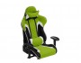 Prime черное / зеленое Компьютерное кресло Ткань Черный, Зеленый Пластик 70х125х70, артикул 10262278 фото 3