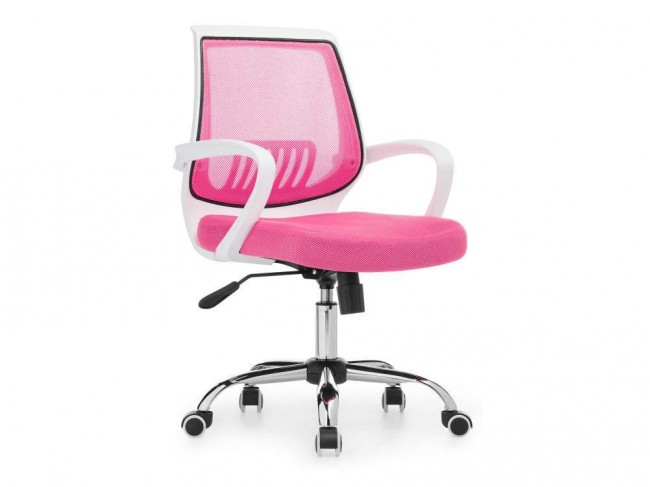 Ergoplus белое / розовое Компьютерное кресло Розовый Пластик, Хромированный металл , артикул 10262299