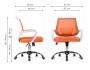 Ergoplus orange / white Компьютерное кресло Оранжевый Хромированный металл , артикул 10262437 фото 2