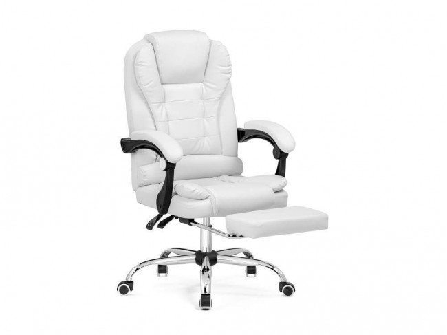 Orvil white Компьютерное кресло Экокожа Белый Металл 112х68, артикул 10262496