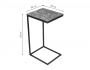 Геркулес серый мрамор Журнальный стол Металл 34х62х30, артикул 10262601 фото 4