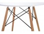 Table 90 white / wood Стол деревянный Белый, Белый Массив бука 90х72х90 , артикул 10262192 фото 8