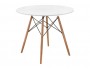 Table 90 white / wood Стол деревянный Белый, Белый Массив бука 90х72х90 , артикул 10262192 фото 9