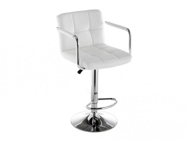 Turit белый Барный стул Хромированный металл Белый 54х89х52, артикул 10282206
