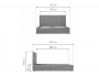 Афродита 3 160 х 200 см с ПМ рогожка серая Кровать 160х200 Серый , артикул 10307568 фото 7